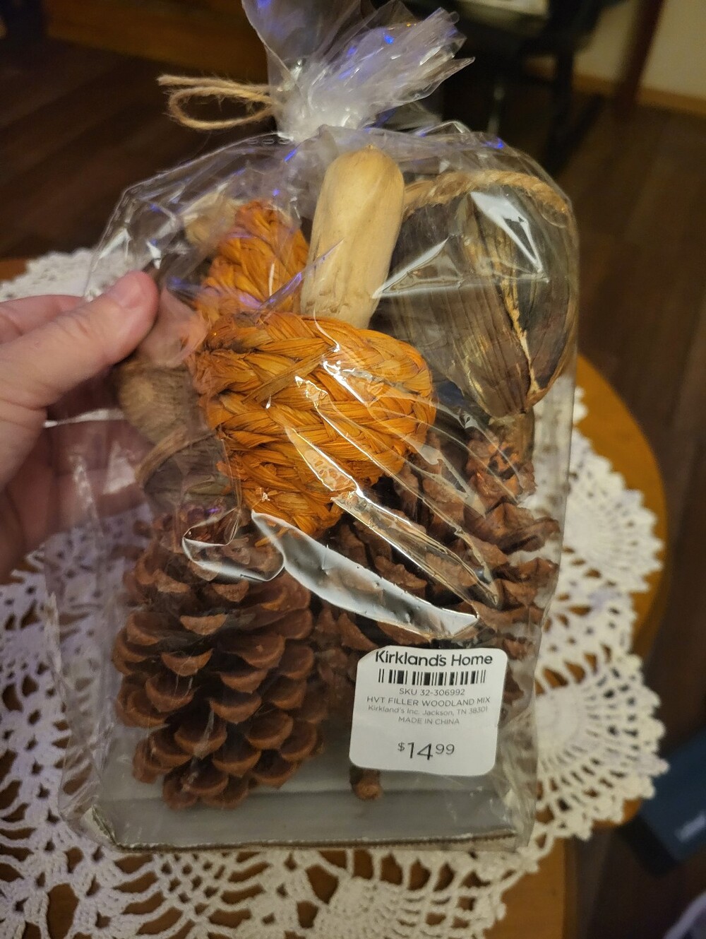Kirkland's Home Orange & Natural Bowl Decorative Mix